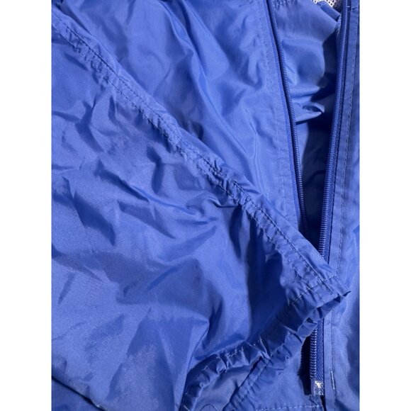 St John’s Bay Blue Hooded Windbreaker Jacket Men’s L Nylon Zip Lightweight - Picture 8 of 12